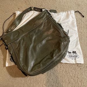 COACH Zoe 12776 - Silver Patent Leather Zoe Hobo Bag